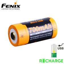 Dobíjacia USB Li-ion batéria FENIX RCR123A, 16340