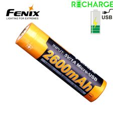 Dobíjacia USB Li-ion batéria FENIX 2600mAh 18650