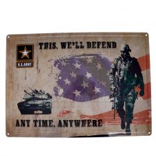 Ceduľa U.S.ARMY® This, We'll defend. Any time. Anywhere.