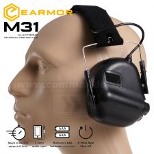 Earmor M31 Elektronické chrániče sluchu OPSMEN Čierne