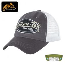 Helikon Tex Baseball Cap sieťovaná šiltovka čiapka Trucker Logo sivá