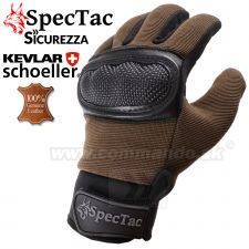 SpecTac SICUREZZA DARK OLIVE taktické rukavice s pravou kožou