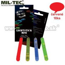 Mini svetelné tyčinky 10ks STURM Lightstick, červené