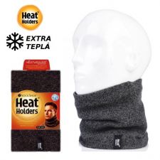 Pánsky Heat Holders zimný termo nákrčník hladký melírovaná šedá