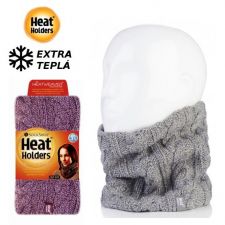 Dámsky Heat Holders zimný termo nákrčník osmičkový vzor ružová