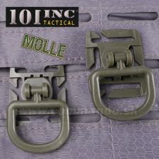 MOLLE D Ring 2ks krúžky OLIVE Green