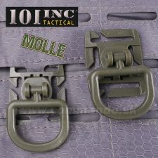 MOLLE D Ring 2ks krúžky OLIVE Green