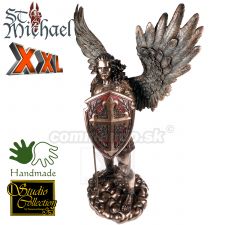 Michael Archanjel XXL s mečom štítom a krídlami socha 708-8019