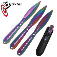 FOXTER 3Rainbow vrhacie nôže 23cm vrhačka s puzdrom