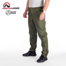Northfinder pánske nepremokavé nohavice zbaliteľné 2l NORTHCOVER greenforest