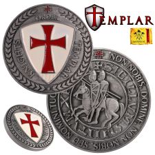 Templárska minca TEMPLAR Old Silver suvenír