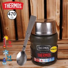 Termoska na jedlo THERMOS so šálkou a skladacou lyžicou vojenská zelená 173029