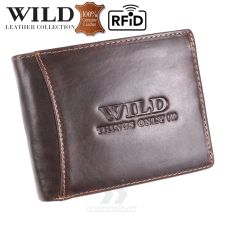 Peňaženka kožená WILD Things Only 5501 RFiD dark brown