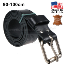 Kožený opasok 90-100 cm čierny Mens Belt 38