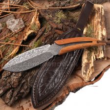 Poľovnícky nôž LEAF Engraved s puzdrom