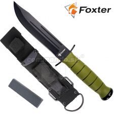 Taktický vojenský nôž FOXTER s puzdrom a brúsnym kameňom