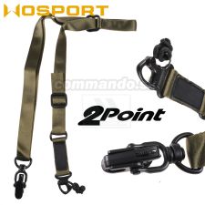 Tactical WOSPORT Multifunktional taktický popruh 1/2 bodový OD Green