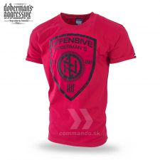 Doberman´s Aggressive tričko OFFENSIVE SHIELD červené