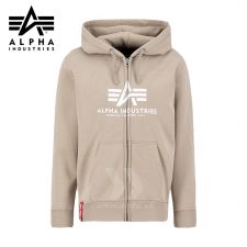 Alpha Industries Mikina Basic Zip Hoody vintage sand