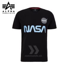 Alpha Industries Tričko Nasa Reflective T black