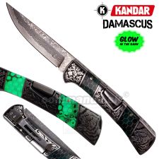 Damaškový nôž Damascus knife Mesh HoneyComb Kandar N615