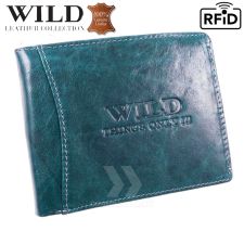 Peňaženka kožená WILD Things Only 5501 RFiD tyrkys