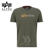 Alpha Industries Tričko Alpha Label T dark olive