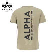 Alpha Industries Tričko Backrprint T olive/black