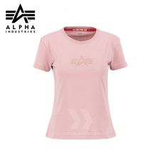 Alpha Industries Tričko Crystal T Wmn silver pink