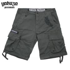 Yakuza Premium šortky cargo shorts 3850 tmavosivé Yakuza Premium šortky cargo shorts 3850 tmavosivé