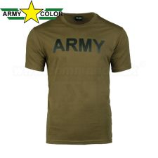 Tričko krátky rukáv s potlačou ARMY, zelené