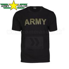 Tričko krátky rukáv s potlačou ARMY, čierne
