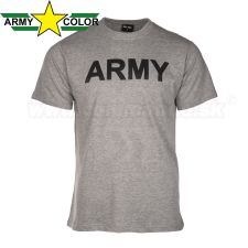 Tričko krátky rukáv s potlačou ARMY, sivé