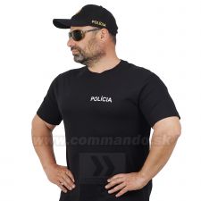 Polícia Tričko čierne s potlačou Basic 129