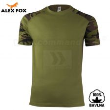 Alex Fox Pánske tričko Raglan Military Camouflage maskáčové