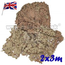 Maskovacia Britská vojenská sieť khaki 2x3m