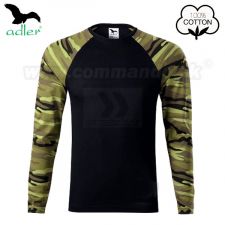 Unisex tričko Camouflage Green s dlhým rukávom