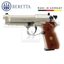 Vzduchová pištoľ Beretta M92FS nickel CO2 4,5mm, drevené strienky