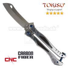 TOKISU Motýlik Balisong Carbon CNC zatvárací nôž 02173