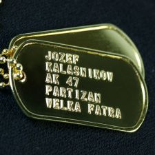 Dog Tag ID 2x Gold známka + retiazka