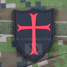 Crusaders Cross Black - templársky kríž 3D nášivka PVC