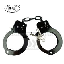 Putá na ruky čierne s dvoma kľúčmi HandCuffs Black