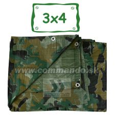 TopTrade 3x4 Krycia plachta Maskovacia viacúčelová Camo