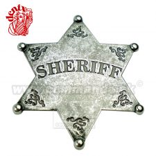 Odznak Sheriff Silver Šerif stredný kovový Denix 106