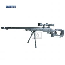 Airsoft Sniper Well MB10D Black Set ASG 6mm