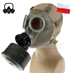 Poľská plynová ochranná maska MC-1 s filtrom používaná