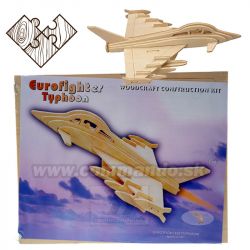 Drevené puzzle lietadla Eurofighter Typhoon Woodcraft