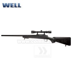 Airsoft Sniper Well MB03C Black Set ASG 6mm