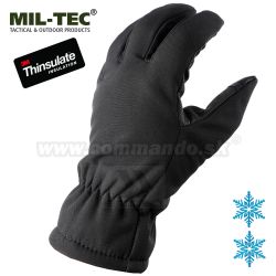 Mil-Tec zimné zateplené rukavice Softshell Thinsulate - čierne