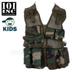 Detská taktická vesta 101 INC® Woodland